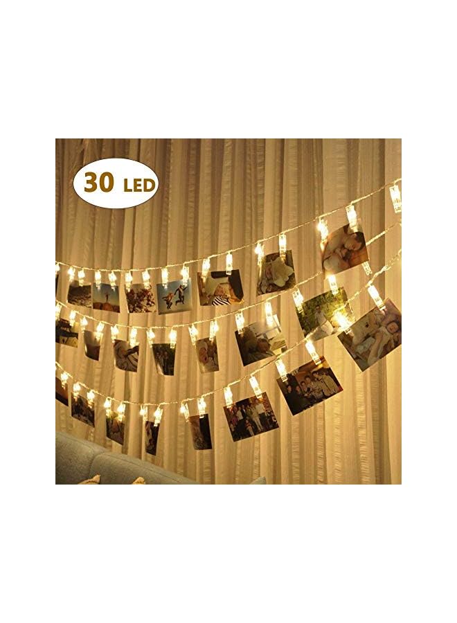 The Bros Photo Clip String Lights, 3M 30 CLIPS Battery &USB Operated Fairy String Lights Hanging Photos Pictures Memos Cards for Exhibition Graduation Birthday Wedding Party Decoration  - Image 5