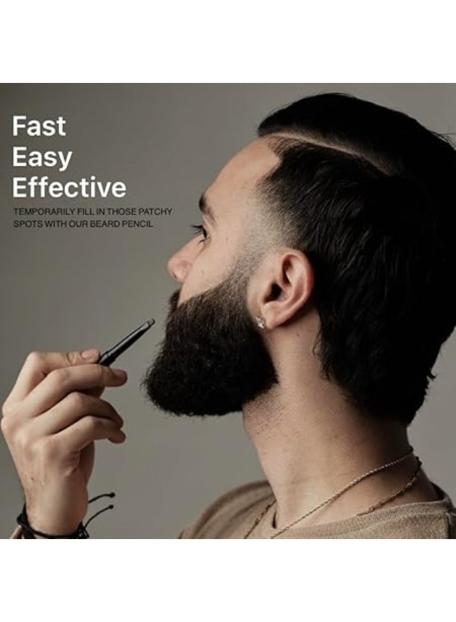 Beard Waterproof Beard Pen,Beard Filler Pen, Beard Shaping Pen Moustache Coloring ,Beard Coloring Filling Enhancer Black Fiber Hair Beard Stuffing Pen Tool Sweat-Proof Long-Lasting Coverage - Image 2