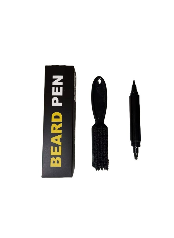 Beard Waterproof Beard Pen,Beard Filler Pen, Beard Shaping Pen Moustache Coloring ,Beard Coloring Filling Enhancer Black Fiber Hair Beard Stuffing Pen Tool Sweat-Proof Long-Lasting Coverage - Image 5