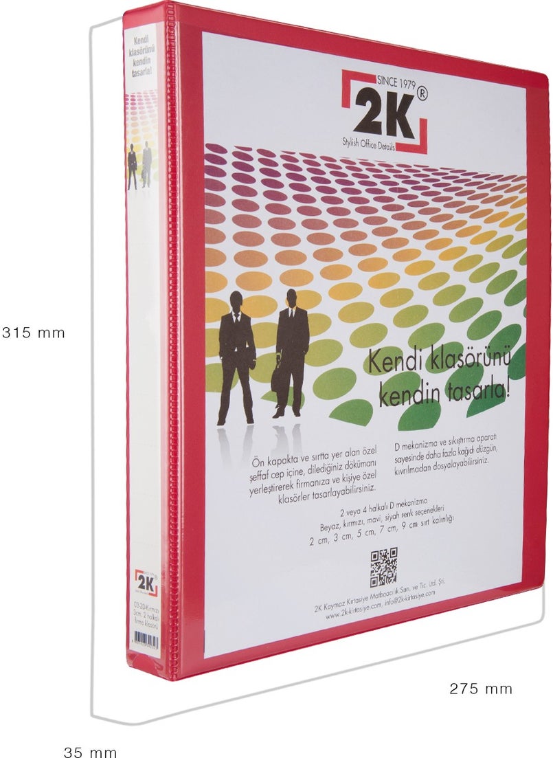 3 cm 4 Rings, Inside and Out, Transparent Pocket, Company Presentation and Document Folder, 250 Sheets