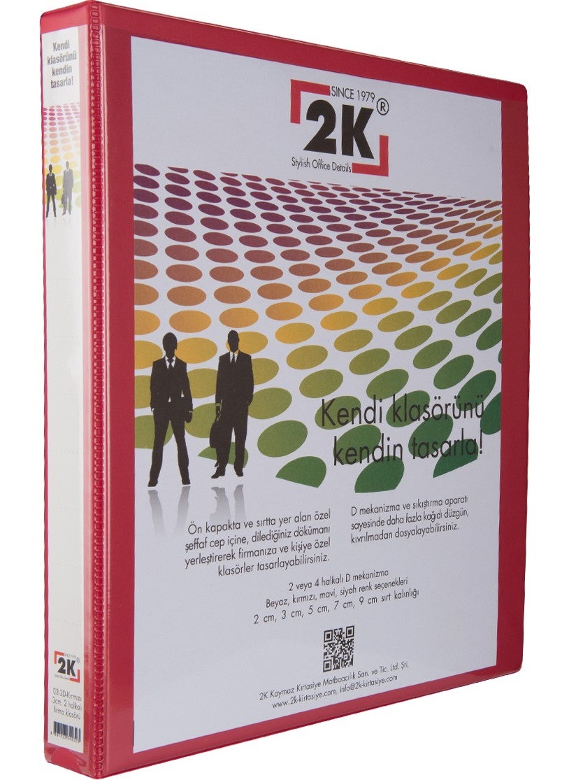 3 cm 4 Rings, Inside and Out, Transparent Pocket, Company Presentation and Document Folder, 250 Sheets