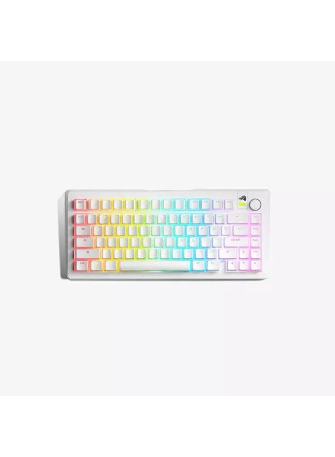 Glorious KEYBOARD GLORIOUS GMMK3 75% PREBUILT WIRED MECHANICAL WHITE GMMK3-75-PB-FOX-W-WHT-US - Image 1