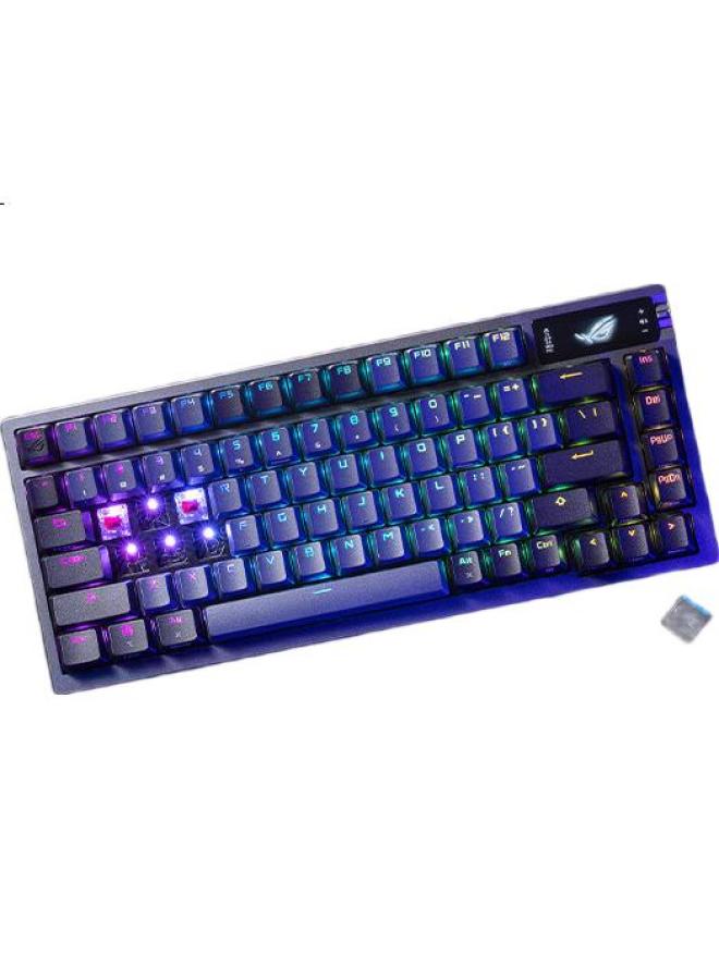 Rog Night Demon Mechanical Keyboard Wired/wireless/bluetooth Triple-mode Gaming Keyboard 75% Layout Nx Snow White Switch Rgb Hot-swappable Cust Izable Gasket Structure Oled Screen Black - Image 2
