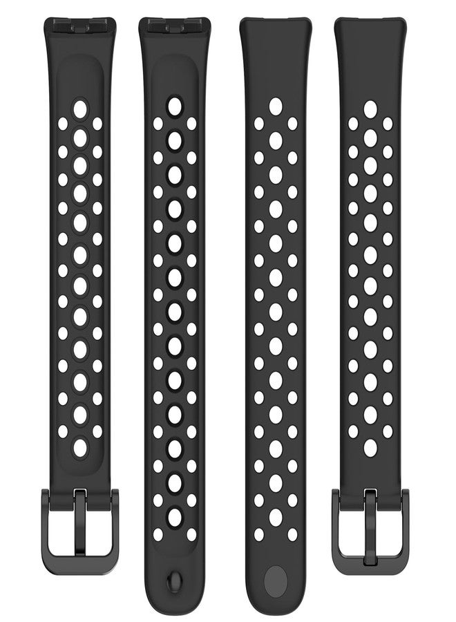 LOKEKE Compatible with Huawei Band 10 Replacement Wrist Strap - Replacement Breathable Silicone Wrist Watch Band Strap Compatible with Huawei Band 10/9/8, Silicone Pins(Black) - Image 4
