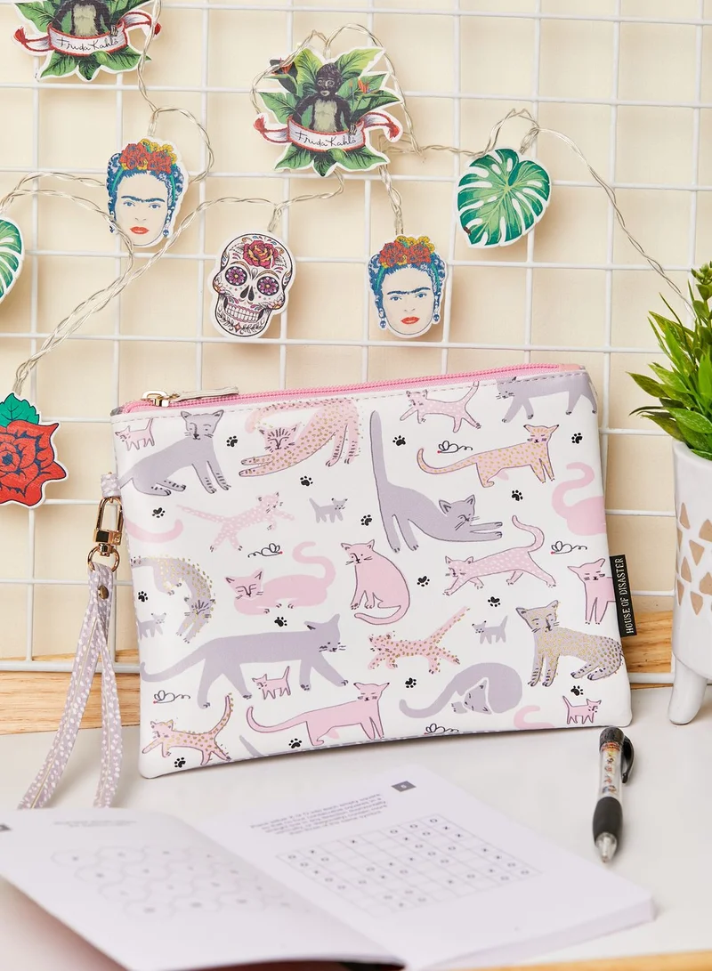 House Of Disaster Over The Moon Cat Pouch With Strap