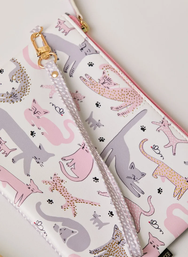 House Of Disaster Over The Moon Cat Pouch With Strap