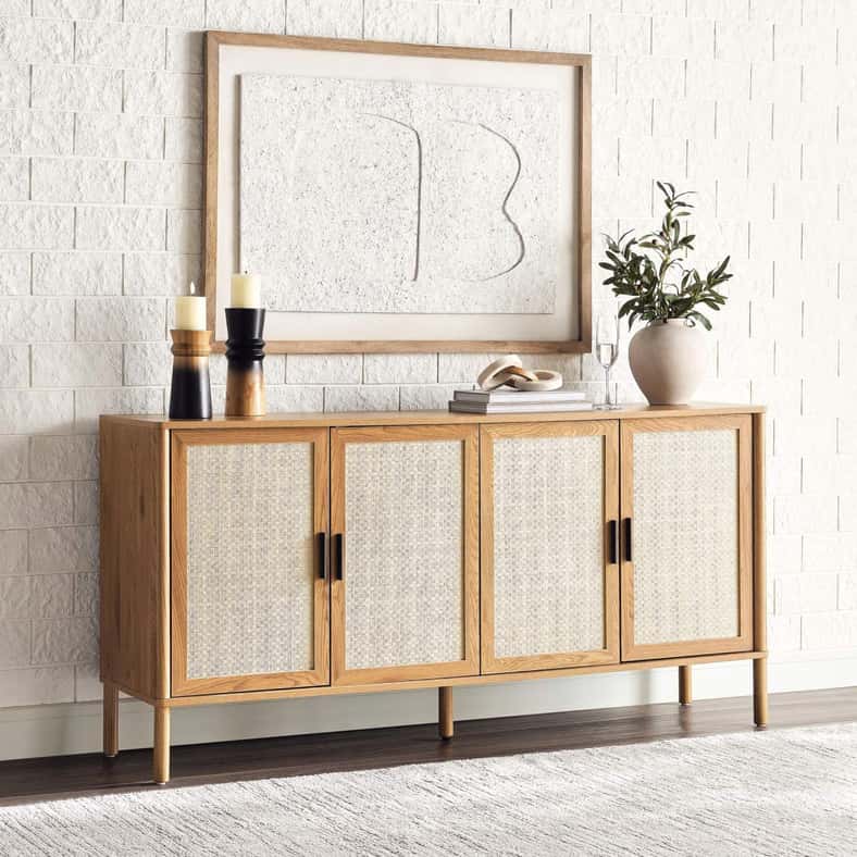 Pan Home BONHILA SIDEBOARD WITH 4 DOOR VENEER - BEIGE - Image 2