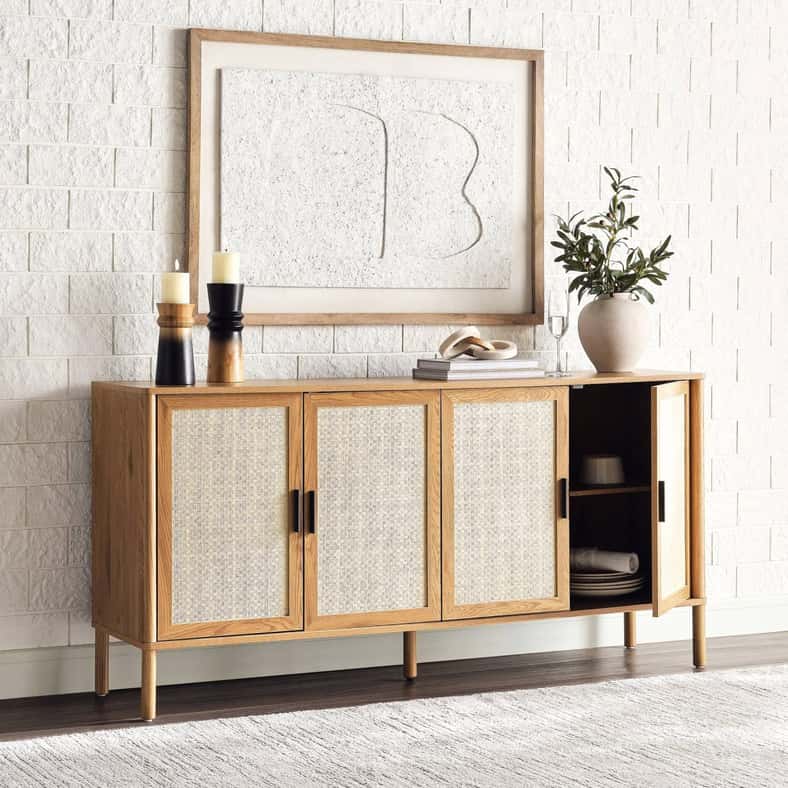 Pan Home BONHILA SIDEBOARD WITH 4 DOOR VENEER - BEIGE - Image 3