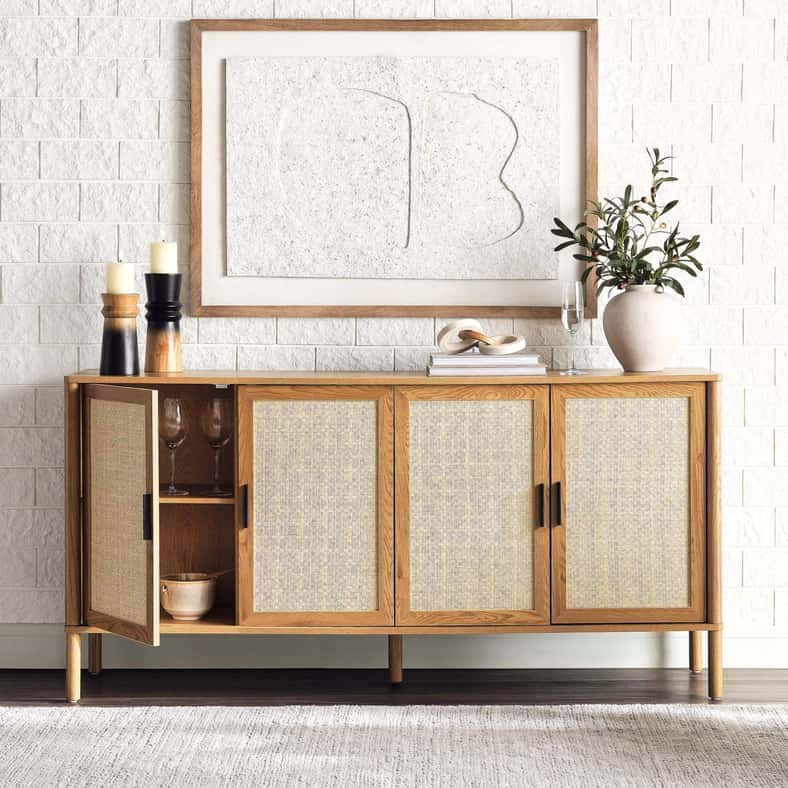 Pan Home BONHILA SIDEBOARD WITH 4 DOOR VENEER - BEIGE - Image 5