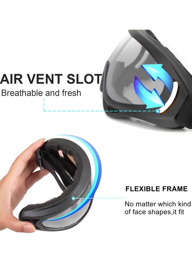 Glasses Set of 2 - Dirt Bike ATV Motocross Anti-UV Adjustable Riding Offroad Protective Combat Tactical Military Goggles - Image 3