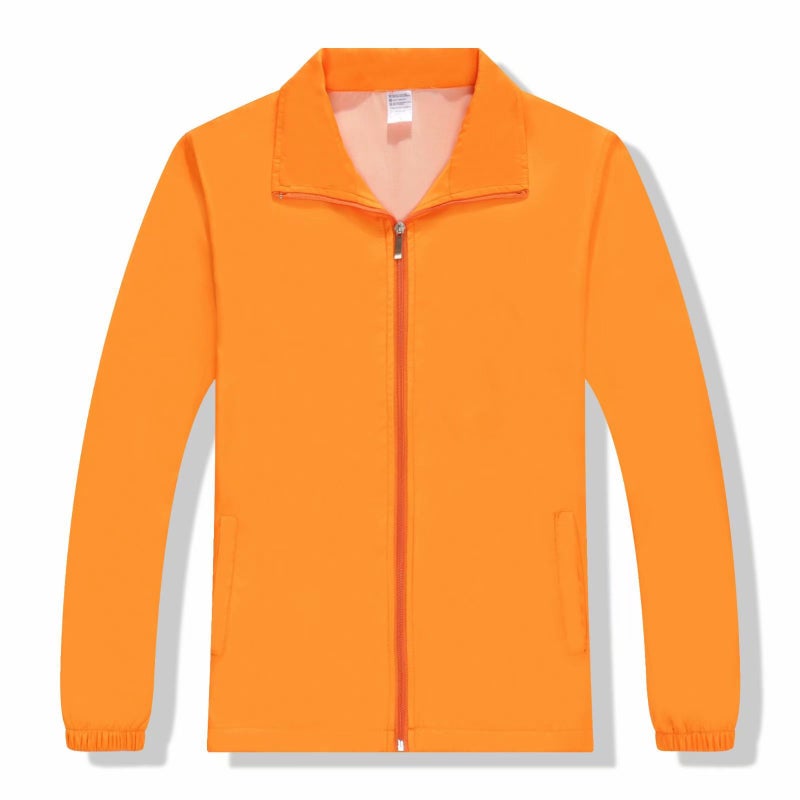 Men'S And Women'S Advertising Windbreaker Long-Sleeved Clothes Coat Outdoor Work Clothes Printed Logo Word - Image 1