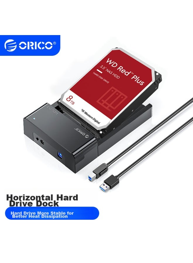 Orico Hard Drive Enclosure, Horizontal Single-bay Usb3.0, 2.5/3.5 Inch Sata, For Laptop And Desktop Mechanical And Solid State Ssds, External Readable Portable Case - 6518us3 - Image 1