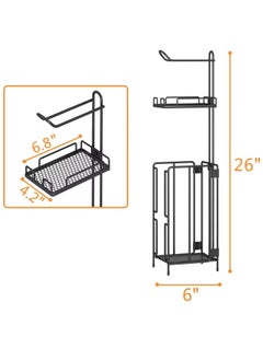 Toilet Paper Holder, Bathroom Toliet Tissue Holder Accessories Essentials Toilet Paper Holder Stand with Storage Shelf,Free Standing Toilet Tissue Paper Roll Storage Holder with Tray for Bathroom Storage (Black) - pzsku/Z0A6B1F1E60F2D3B33C3AZ/45/_/1740972097/b4b57052-3e62-4c92-9f2f-a2455e4282a0