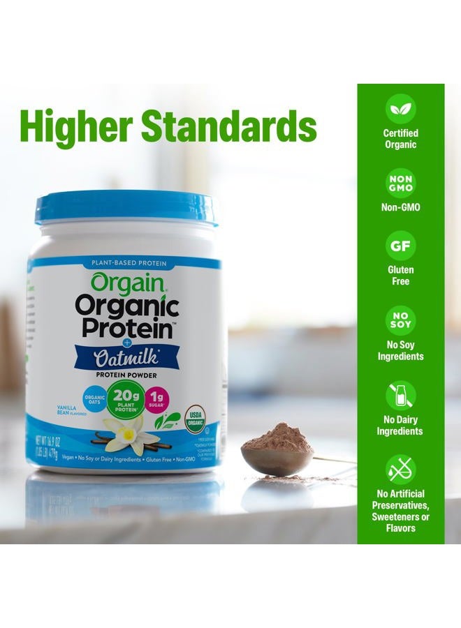 Orgain Organic Vegan Protein Powder + Oat Milk, Chocolate - 20g Plant Based Protein, Gluten Free, No Dairy, Soy or Lactose Ingredients, Low Sugar, Non-GMO, Kosher, For Shakes & Smoothies - 1.05lb - Image 3