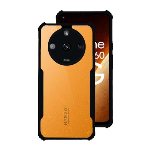 7-Seven 7SEVEN® Ipacky Back Cover for Realme Narzo 60 Mobile Back Case Shock Proof Design Camera Edges Protection Crystal Clear Phone Case Precise Cutouts Matte Black Soft Bumper Phone Cover - Image 1