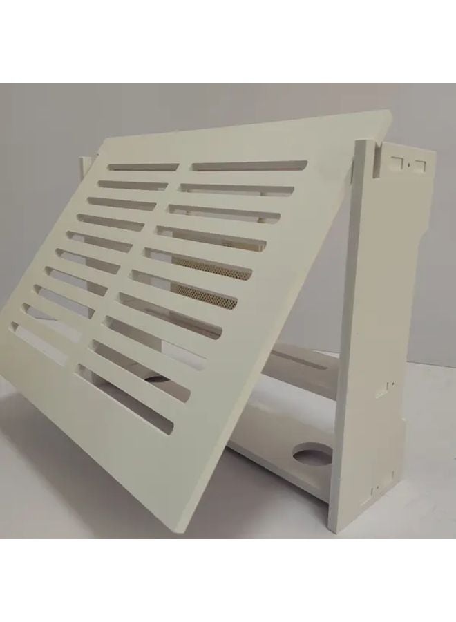 Wall Mounted Cable Storage Box 1pc White Minimalist Design with Ventilation Slots - Image 1