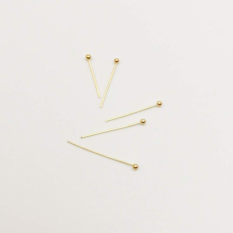 Chenkou Craft Assorted 700pcs Mix Size Brass Ball Head Pins for Jewelry Making (Gold, Mix) - Image 5