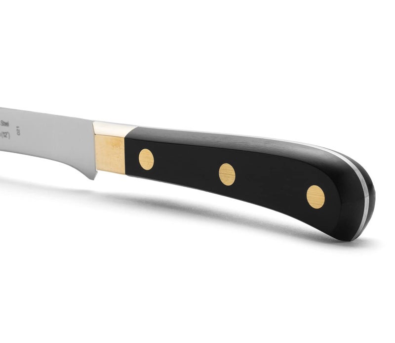 Arcos Carving Knife 12 Inch Stainless Steel. Ham Slicer Knife for Cutting Ham and Meat. Ergonomic Polyoxymethylene Handle and 300mm Blade. Series Regia. Color Black/Gold - Image 4