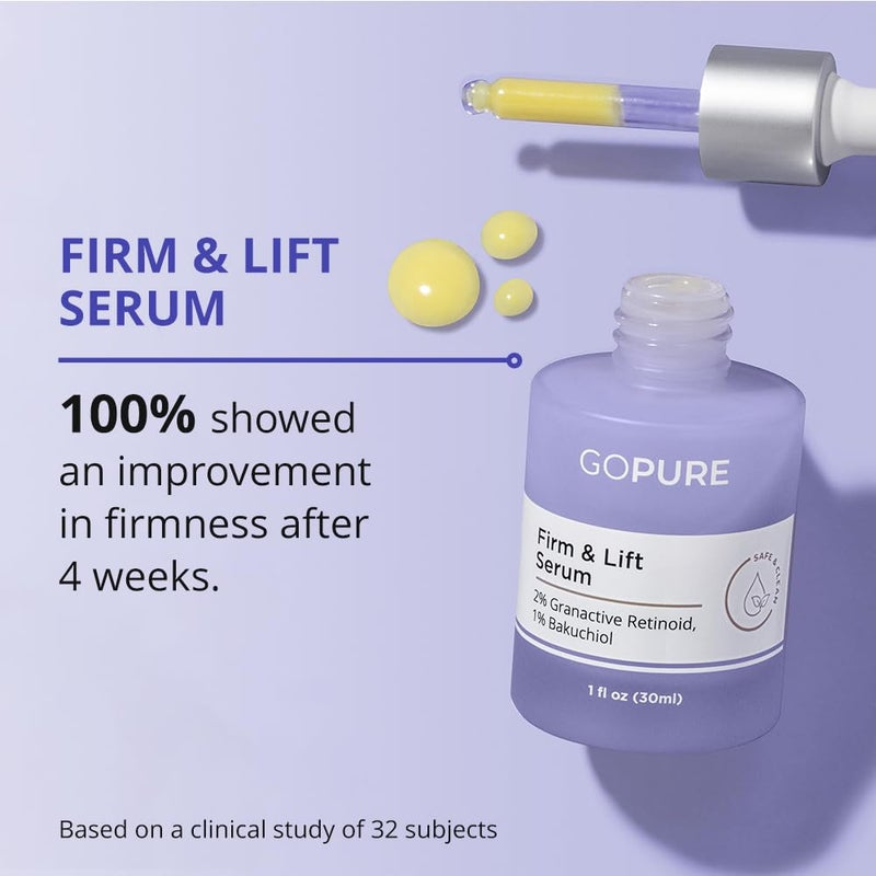 goPure Power Serum Trio Set - Radiant Vitamin C Serum, Hydrating Hyaluronic Acid, Bakuchiol and Retinol for Visibly Brighter, Moisturized, and Firmer-Looking Skin - Set of 3, 1.0 fl oz - Image 4