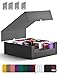 ZLCA Card Storage Box for MTG PTCG Commander Deck Box Holds 3200 Cards Trading Card Storage Case with 4 Stoppers Card Organizer for TCG Sport CardsBlack - Image 3