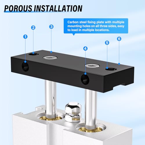 TAILONZ PNEUMATIC 10mm Bore 100mm Stroke Double-Rod Double-Acting Aluminum Pneumatic Air Cylinder TN10-100 - Image 3