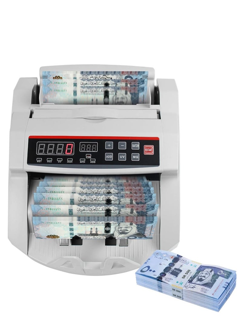 ZLH HITY Money Counter with Value Count, UV/MG/IR Detection Function Cash Counter, Add and Batch Modes, Cash Counter with LCD Display - Image 1