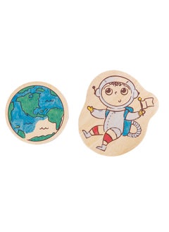 Hape Mars Life DIY Magnets | Perfect Easel Companion | Make-Your-Own Magnet Art Set With Wooden Magnets and Glitter Markers, For Kids Ages 3+ Years  - Image 5