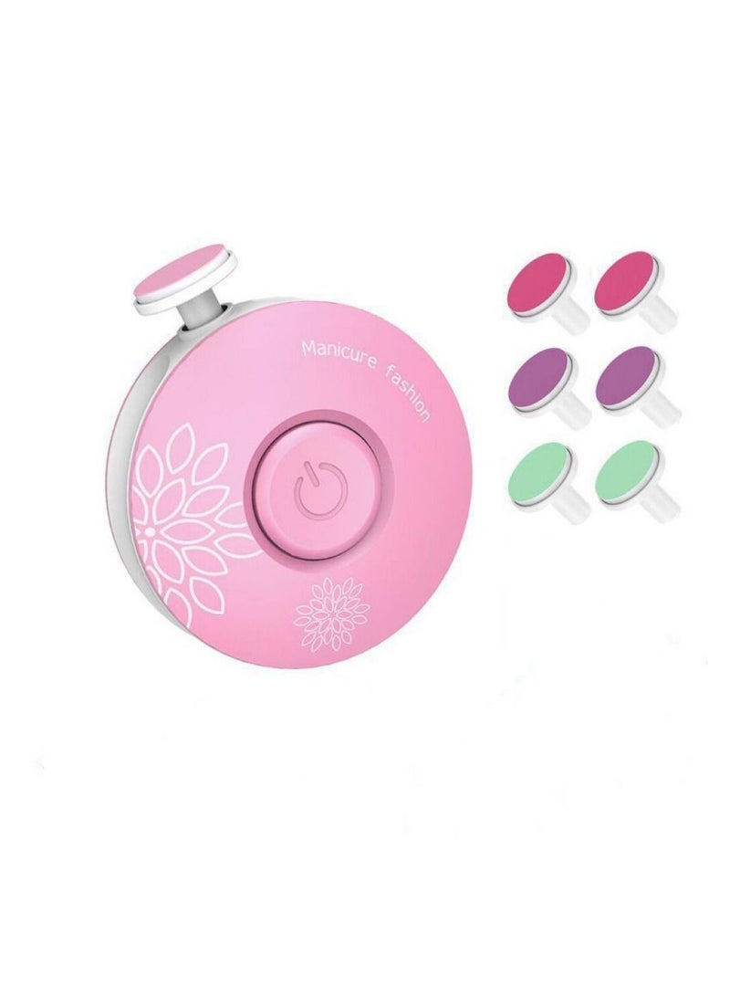 Electric Manicure Set Nail Trimmer For Newborn Toddler Or Adults Toes Fingernails (Pink) - Image 1