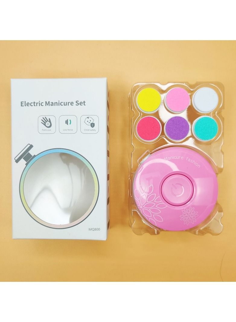 Electric Manicure Set Nail Trimmer For Newborn Toddler Or Adults Toes Fingernails (Pink) - Image 3