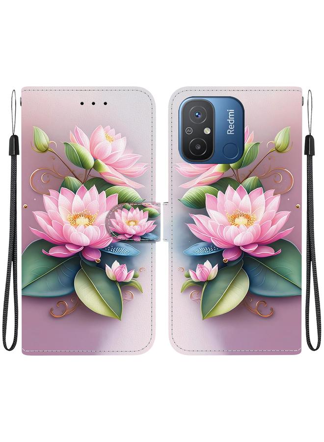 erorex Case For Redmi 12C / 11A Crystal Texture Colored Drawing Leather Phone Case - Image 1