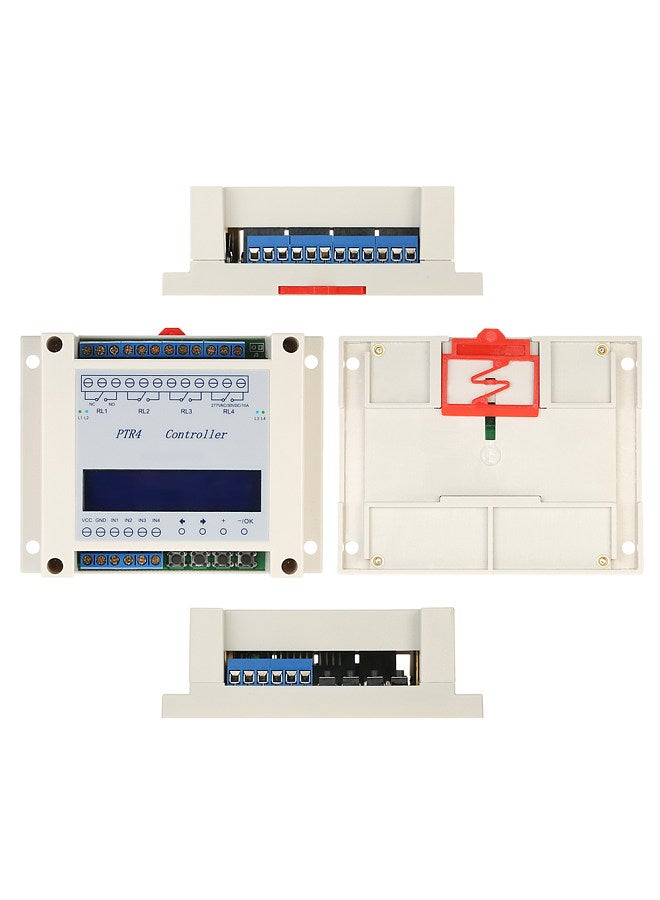 DC6-40V 4-Channel Programmable Digital Time Relay Timer Controller Delay Switch Module Independent Timing Cycle LCD Display