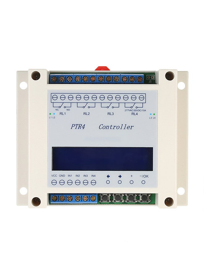 DC6-40V 4-Channel Programmable Digital Time Relay Timer Controller Delay Switch Module Independent Timing Cycle LCD Display