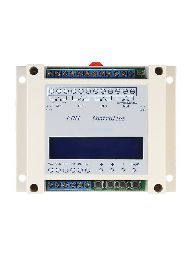 DC6-40V 4-Channel Programmable Digital Time Relay Timer Controller Delay Switch Module Independent Timing Cycle LCD Display