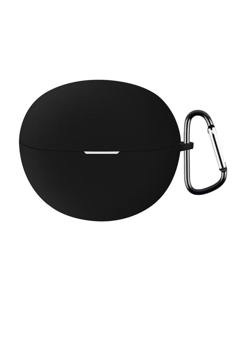 Case For Realme Buds T110 Protective Silicone Case With Keychain Cover black 