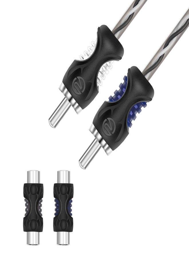 RECOIL RCA-S Speaker Wire to RCA Adapter with RCA Female to Female Coupler (Pair), Dual Injection Molded RCA Ends - Image 2