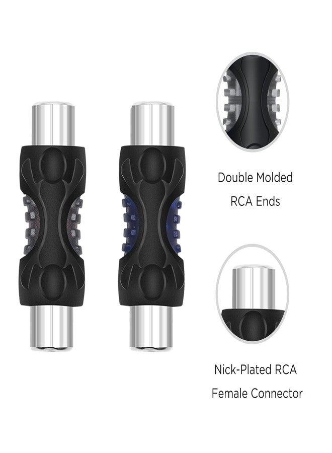 RECOIL RCA-S Speaker Wire to RCA Adapter with RCA Female to Female Coupler (Pair), Dual Injection Molded RCA Ends - Image 5