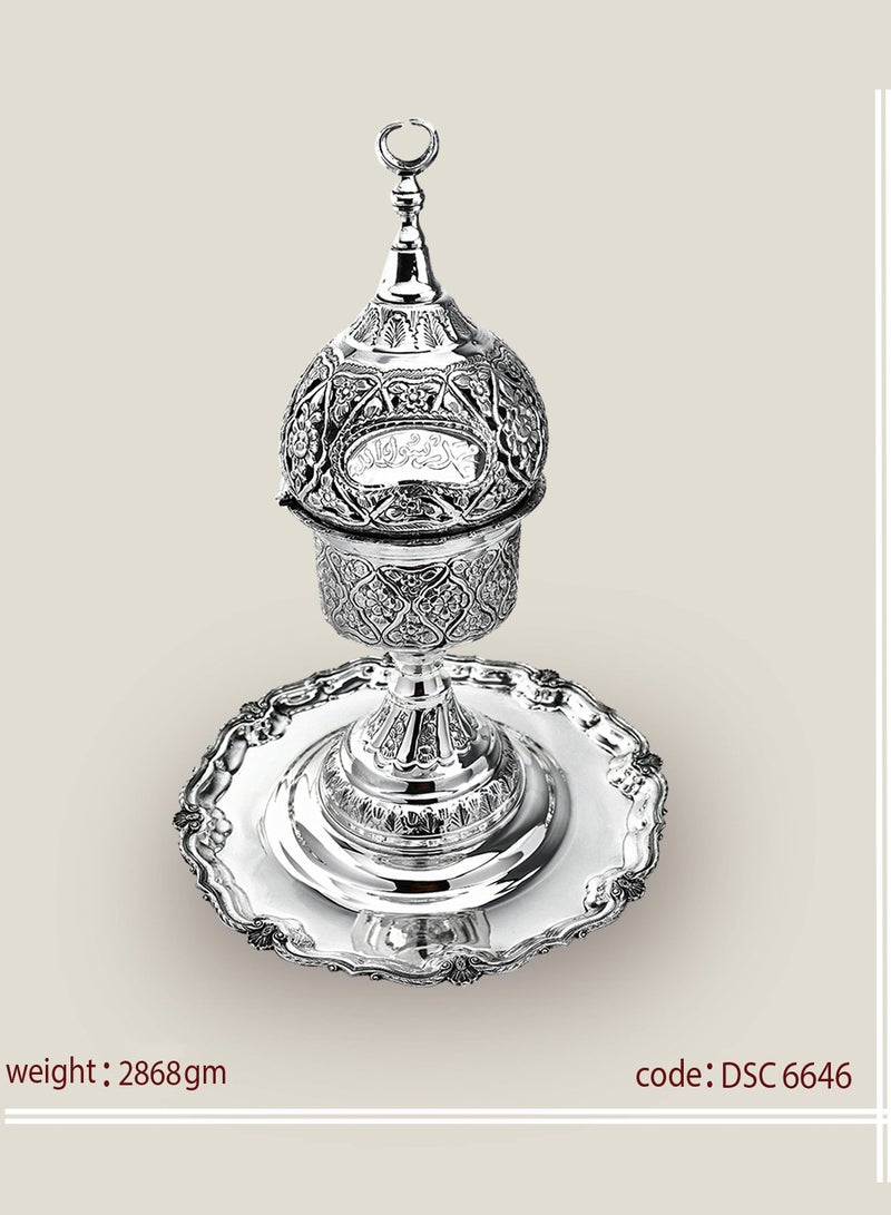 أوديسي مبخرة فاخرة فضة خالصة (DSC6646) - Image 1
