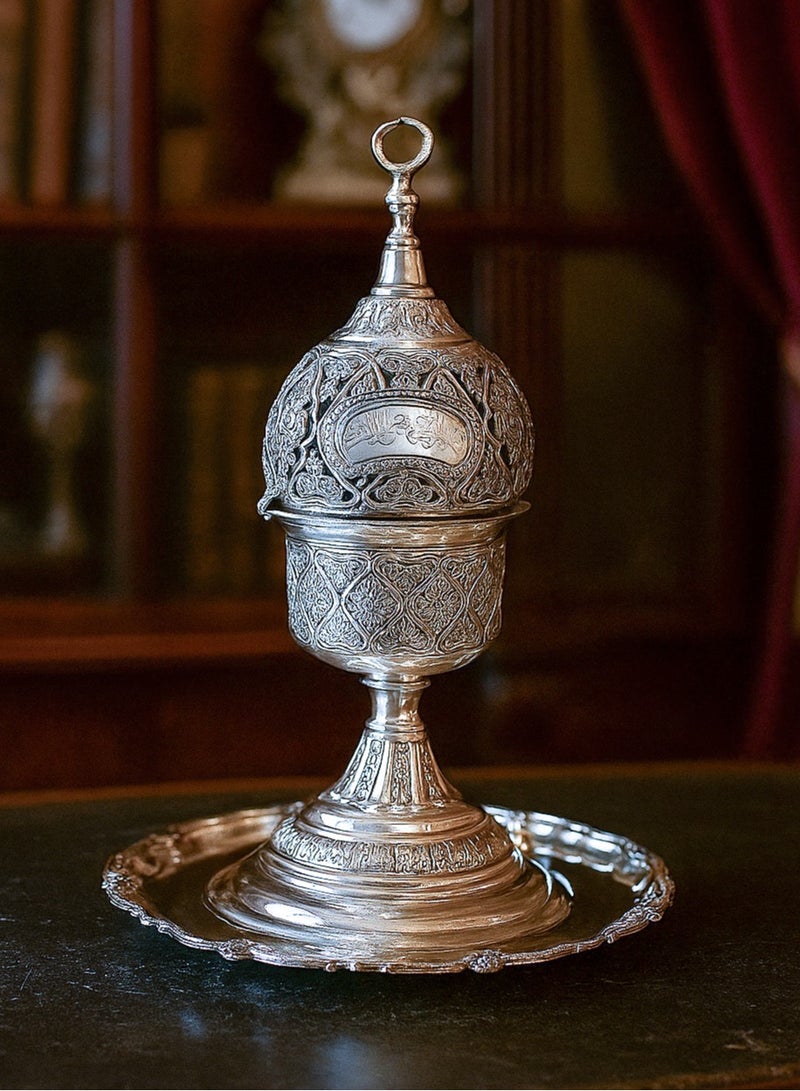 أوديسي مبخرة فاخرة فضة خالصة (DSC6646) - Image 2