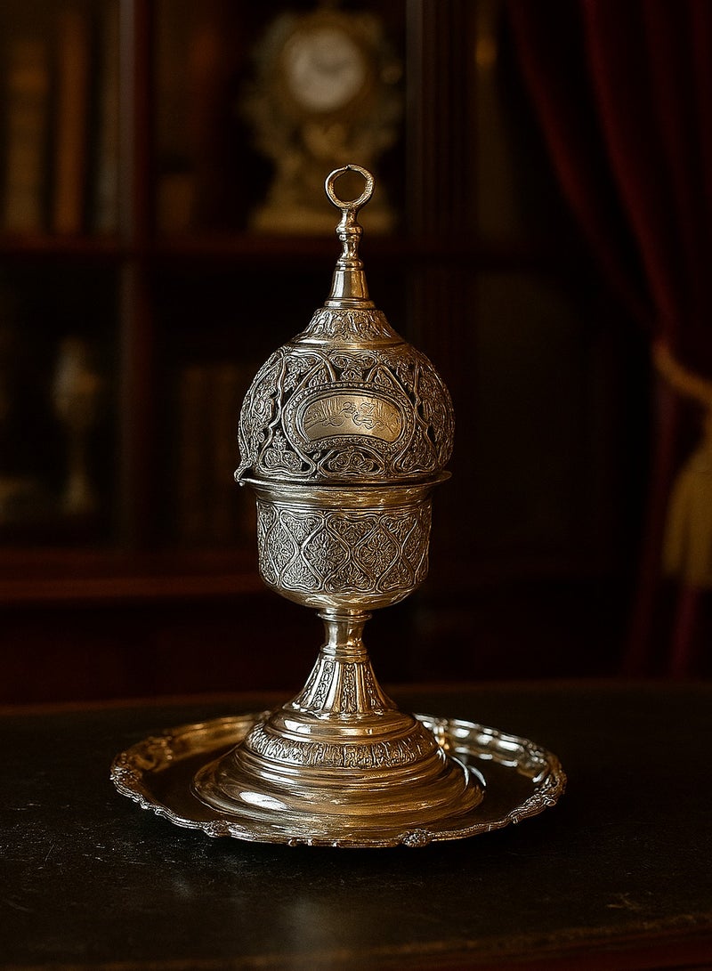 أوديسي مبخرة فاخرة فضة خالصة (DSC6646) - Image 3