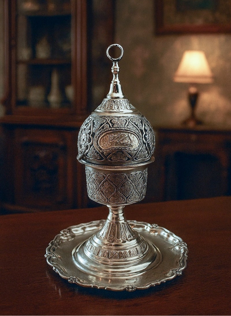 أوديسي مبخرة فاخرة فضة خالصة (DSC6646) - Image 4