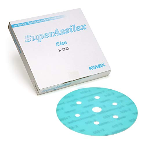 Eagle Abrasives Super Assilex Flexible 6 inch Sanding Discs, Sky K-600 7 Holes, Hook & Loop, 193-1538, 25 Discs - Image 5