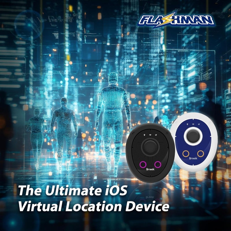 Flashman Virtual GPS Joystick with Keychain for iPhone iOS 17+,Bluetooth Location Controller with Teleport, Smart Roaming, Route Cruise, Coordinate Sharing, No JailbreakExclusive Version - Image 2