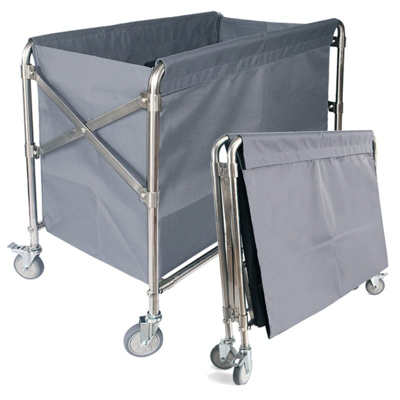 XIJIXILI XIJIXILI Industrial Collapsible Laundry Cart with Wheels 12 Bushel 400l Commercial Laundry Hamper Large Heavy Duty Rolling Laundry Basket Waterproof Laundry Trucks for Home Organizer Storage 