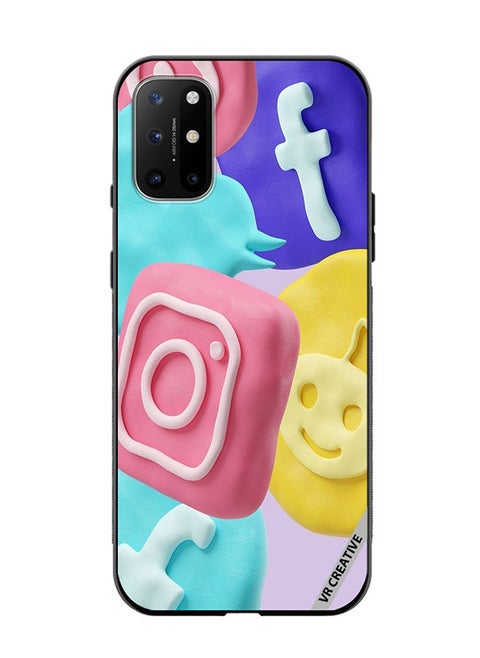 Protective Case Cover For OnePlus 8T Icon Design Multicolour