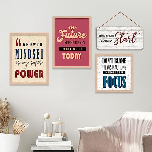 walllane - Motivational Quotes Frame and Wall Hanging for Wall Decor - Frames for Wall Decoration - Wall Poster with Frame - Wall Frames for Home Decor (11 inch x 14 inch) set of 4 cate-002 - Image 1