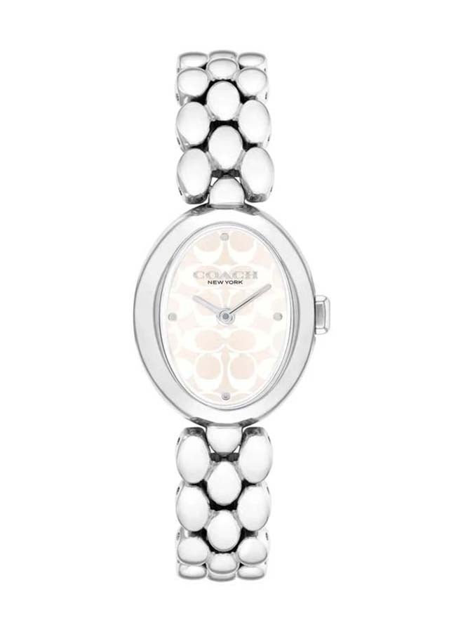 COACH OVAL ANALOG WOMEN'S SILVER WHITE CASE WATCH - 14504416 - Image 4