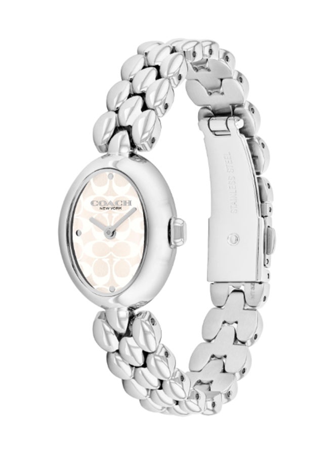 COACH OVAL ANALOG WOMEN'S SILVER WHITE CASE WATCH - 14504416 - Image 1