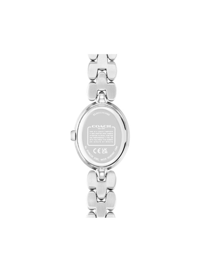 COACH OVAL ANALOG WOMEN'S SILVER WHITE CASE WATCH - 14504416 - Image 2