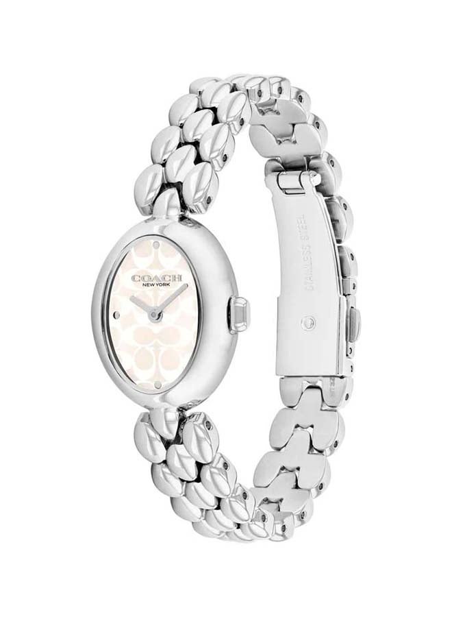 COACH OVAL ANALOG WOMEN'S SILVER WHITE CASE WATCH - 14504416 - Image 3