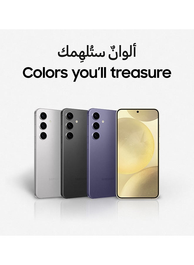 سامسونج هاتف Galaxy S24 ثنائي الشريحة باللون البنفسجي الكوبالت وذاكرة الوصول العشوائي (RAM) سعة 8 جيجابايت وذاكرة داخلية 256 جيجابايت يدعم تقنية 5G - إصدار الشرق الأوسط - Image 2